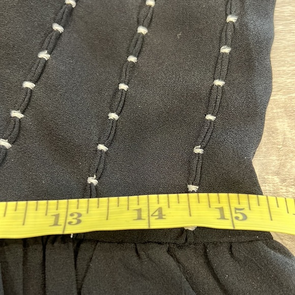 KATE SPADE ♠️  Silk Dress   2 Black Ruffles Sleeveless AND embroidered EUC - Picture 12 of 12